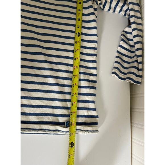 Orcival Authentic White Blue Striped Long Sleeve Knit Blouse Women's Size M - Picture 10 of 10